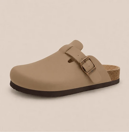 Smooth Vegan Leather Clogs by Qomfort