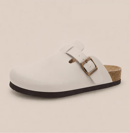 Smooth Vegan Leather Clogs by Qomfort
