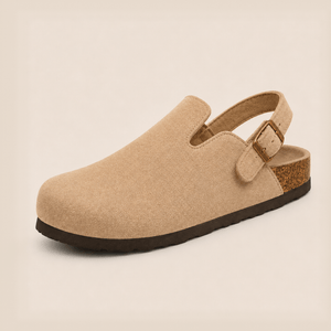 Genuine Suede Backstrap Clogs by Qomfort