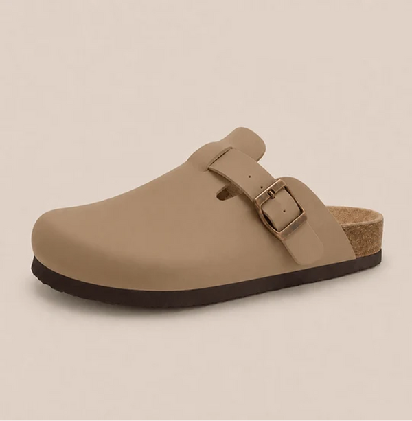 Polished Vegan Leather Clogs from Qomfort